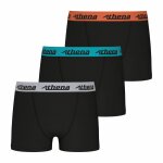 Lot de 3 boxers gar�on ecopack trio choc noir ceinture grise bleu rouge