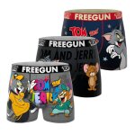 Lot de 3 boxers gar�on junior tom and jerry gris / noir / bleu fonc� / rouge / mar