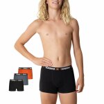Lot de 3 boxers gar�on trio pop noir - gris - orange imprim�
