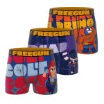 Lot de 3 boxers junior brawl stars orange / violet / rouge / bleu / jaune
