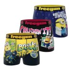 Lot de 3 boxers junior despicable me jaune / bleu / noir / rouge