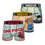 Lot de 3 boxers junior one piece rouge / orange / gris / vert