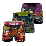 Lot de 3 boxers junior scooby - doo vert / violet / rouge / bleu fonc�
