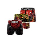 Lot de 3 boxers manga comics rouge / noir / jaune
