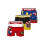 Lot de 3 boxers super mario bros jaune / rouge / blanc Lot de 3 boxers super mario bros jaune / rouge / blanc