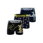 Lot de 3 boxers marsupilami noir / bleu marine / jaune Lot de 3 boxers marsupilami noir / bleu marine / jaune