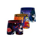 Lot de 3 boxers naruto classic noir / bleu / jaune / rouge / orange