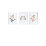 Lot 3 cadres muraux enfant baleines ballon multi coloured