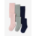 Lot de 3 collants bb maille rose poudr
