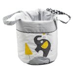Lot de 3 corbeilles gigogne en tissu en coton - babyfan gris
