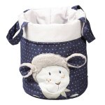 Lot de 3 corbeilles gigogne en tissu en coton - merlin bleu