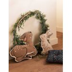 Lot de 3 coussins animaux brocéliande bleu imprimé Lot de 3 coussins animaux brocéliande bleu imprimé