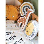 Lot de 3 coussins animaux tanzanie miel