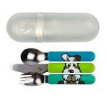 Lot de 3 couverts puzzle avec Étui scruff vert Lot de 3 couverts puzzle avec Étui scruff vert