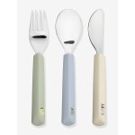 Lot de 3 couverts en silicone happy fruits lssig bleu
