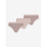 Lot de 3 culottes fille en coton stretch les pockets rose