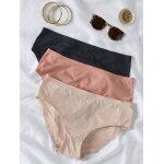Lot de 3 culottes de grossesse sans coutures en microfibre envie de fraise beige