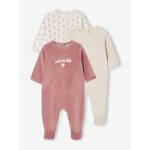 Lot de 3 dors - bien en velours bébé rose Lot de 3 dors - bien en velours bébé rose