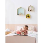 Lot de 3 �tag�res maison bois bois / multicolore