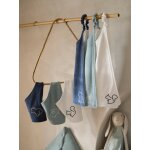 Lot de 3 grands bavoirs bleu gris