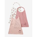 Lot de 3 grands bavoirs lot rose