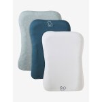 Lot de 3 housses matelas � langer bleu gris�
