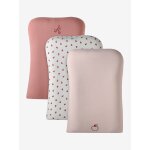 Lot de 3 housses matelas � langer lot rose