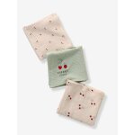 Lot de 3 langes cherry beige imprim