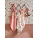 Lot de 3 langes en gaze de coton lapin enchant lot rose