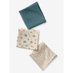 Lot de 3 langes en gaze de coton minisaurus multicolore