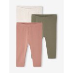 Lot 3 leggings unis bébé vieux rose Lot 3 leggings unis bébé vieux rose