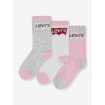 Lot de 3 paires de chaussettes batwing regular cut levi's rose