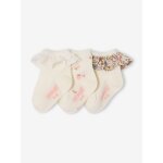 Lot de 3 paires de chaussettes b�b� fille �cru