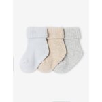 Lot de 3 paires de chaussettes b�b� unies assorties