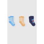 Lot de 3 paires de chaussettes en coton � rayures jaune