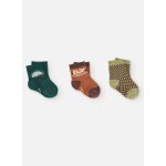 Lot de 3 paires de chaussettes imprim�es adventure marron