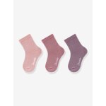 Lot de 3 paires de chaussettes unies b�b� sterntaler rose poudr�