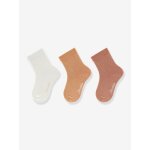Lot de 3 paires de chaussettes unies enfant sterntaler cannelle