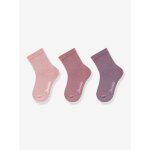 Lot de 3 paires de chaussettes unies enfant sterntaler rose poudr�