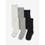 Lot de 3 paires de collants fille lot gris chin� moyen