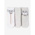 Lot de 3 paires de mi - chaussettes fille harry potter gris clair chine