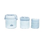 Lot de 3 paniers de rangement en coton - lily bleu