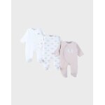 Lot de 3 pyjamas b�b� jersey beige