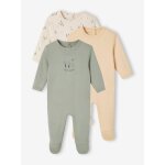 Lot de 3 pyjamas b�b� mixtes basics vert