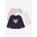 Lot de 3 t - shirts basics bb manches longues marine
