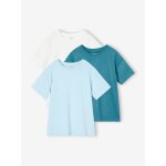 Lot de 3 t - shirts basics garon unis bleu ciel