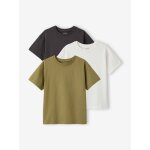 Lot de 3 t - shirts basics gar�on unis olive