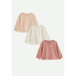 Lot de 3 t - shirts b�b� manches longues rose
