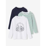 Lot de 3 t - shirts garon manches longues blanc