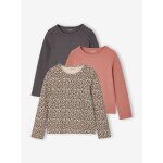 Lot de 3 t - shirts manches longues fille vanille